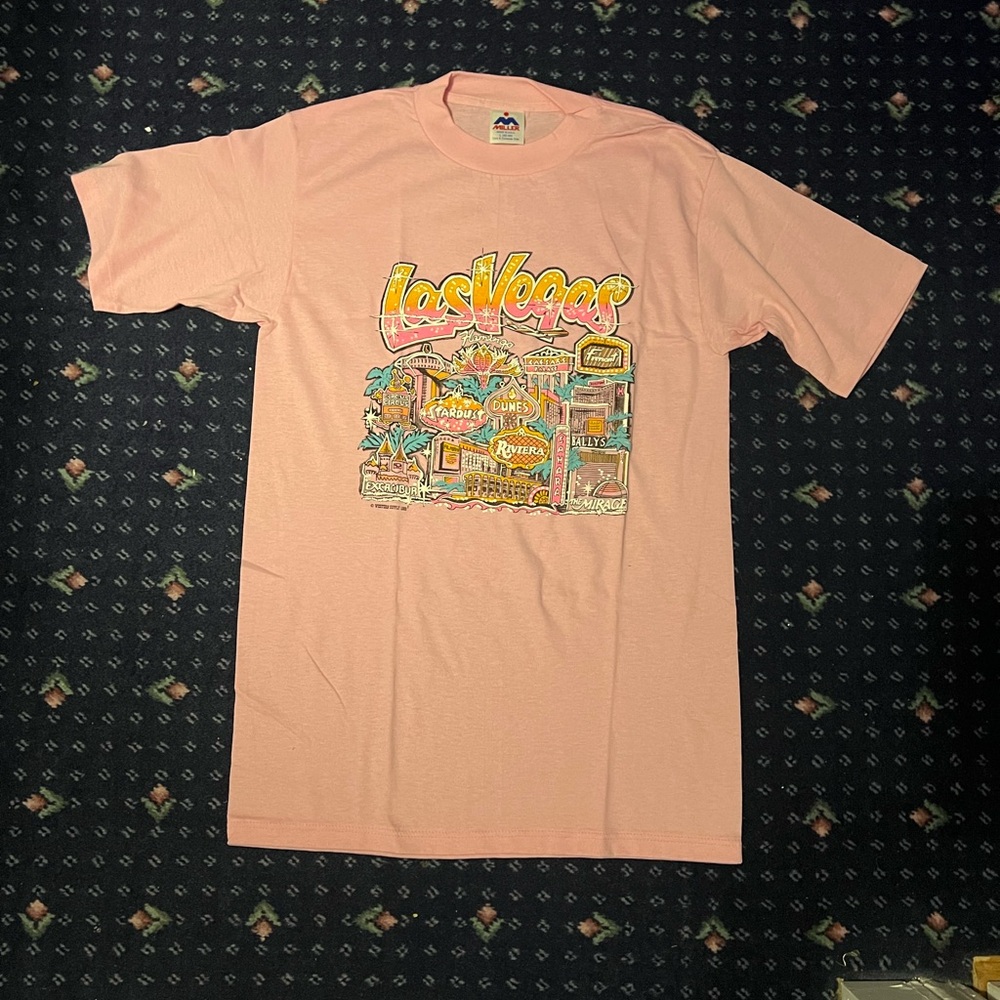 Vintage Pink Las Vegas Graphic T-Shirt